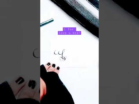 Easiest way to make calligraphy letters L kaise likhe  BTS mv official art bts Left and right art