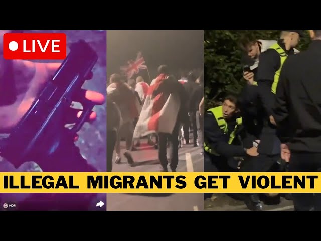 🚨 LIVE: Illegal Migrant In Epping Hotel THREATENS British Patriots With GUN