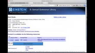 Accessing Full Text in PubMed at the D Samuel Gottesman Library