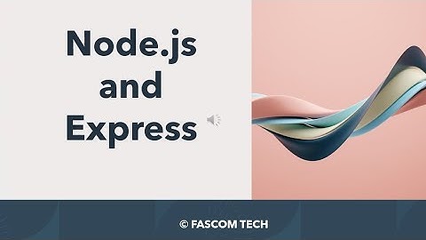 Node & Express Project Video
