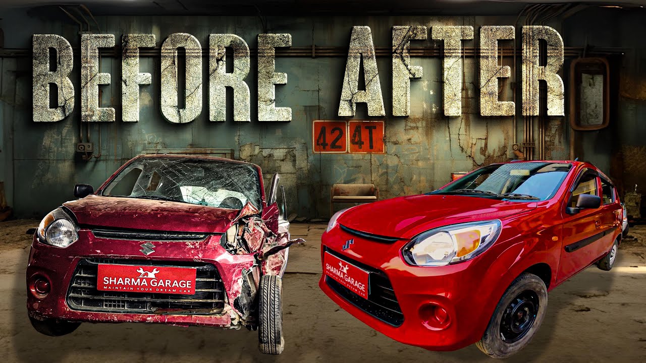 Shocking Transformation: Maruti Suzuki Alto Accident Repair | Sharma Garage
