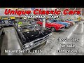 CLASSIC CARS FOR SALE !! Unique Classic Cars Lot Walk 11 13 2025 - muscle cars - hot rods - trucks