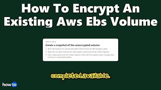 How to encrypt an existing aws ebs volume (Step by Step)