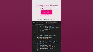 Bubbly Button Animation on Click 🎉 | HTML CSS JavaScript | Free Source Code #shorts