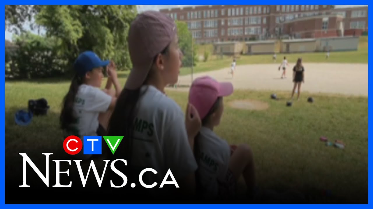 Girls at Toronto baseball camp show appreciation for Jays