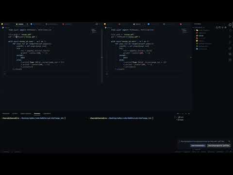 A program that extract text from pdf with python and nodeJs