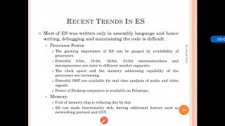 ES- Embedded Systems-TE CSE-IT- Recent Trends in Embedded Systems