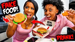 REPLACING FIANCÉE FOOD WITH FAKE FOOD 😱 * HILARIOUS * 