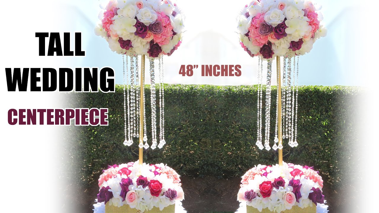 DIY Tall Wedding Floral Centerpiece - 48