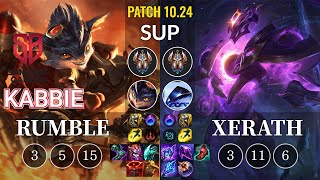 SB Kabbie Rumble vs Xerath Sup - KR Patch 10.24