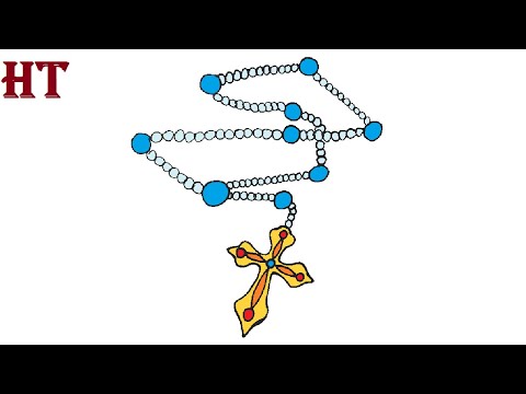 How to Draw a Rosary Step by step Easy for Beginners