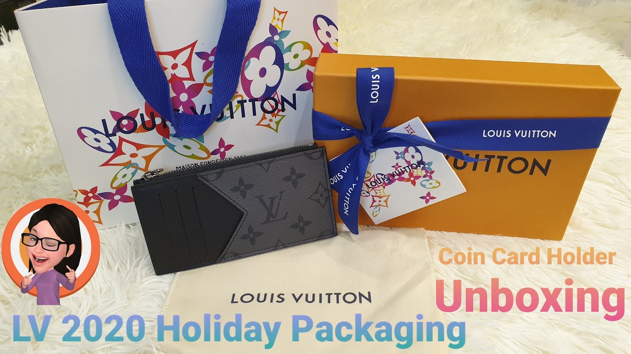 LOUIS VUITTON Coin Card Holder and 2020 Holiday Packaging 