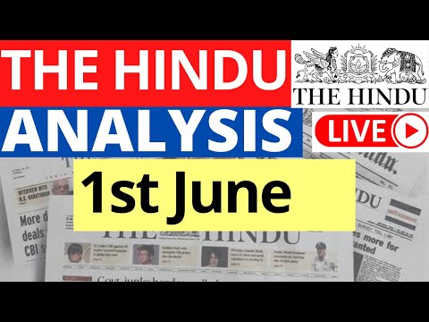 1st June 2023 | The Hindu Newspaper Analysis | Live Current Affairs for UPSC IAS by Sahil Saini