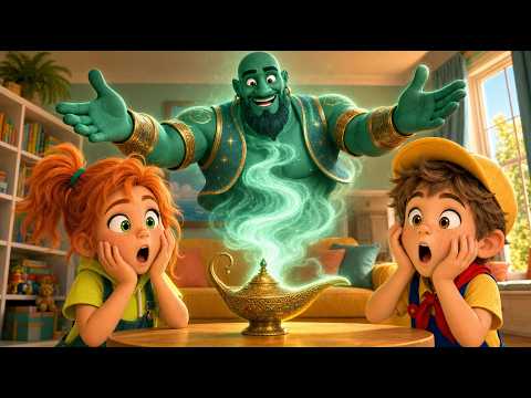 Magic Lamp! Kids Found a Genie and Made 5 Wishes 🧞 | Kids Funny Songs