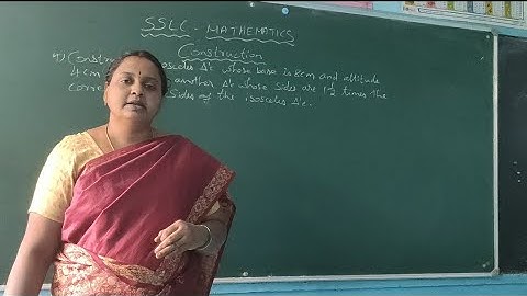 Construct an isosceles triangle whose base is 8cm and altitude is 4 cm. Then draw the and....