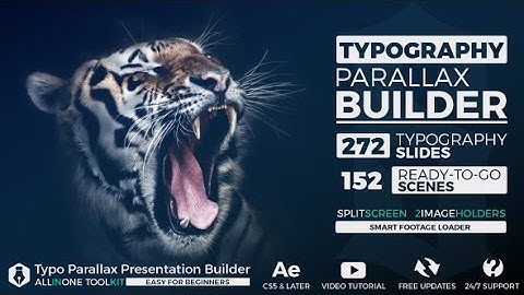 After Effects Template - Big Typo Parallax Presentation Builder