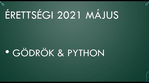 Python Érettségi - 2021. május Gödrök