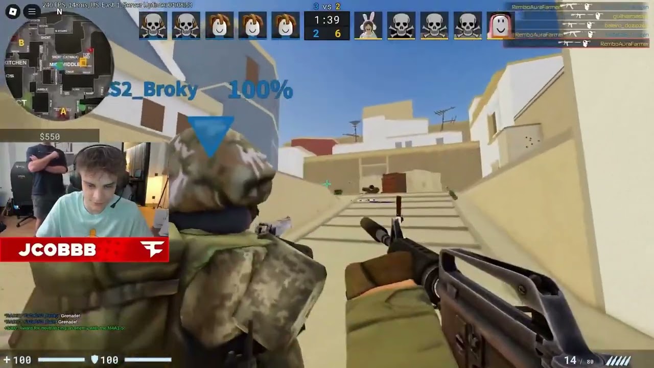 FaZe, a professional esports team, got destroyed by Roblox players.. ☠️