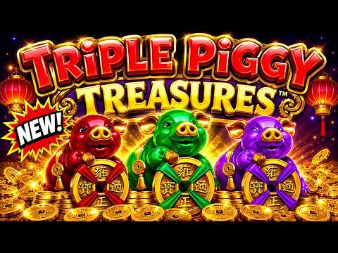 NEW Triple Piggy Treasures slot for Triple Pop Tuesday from Green Valley Ranch casino!
