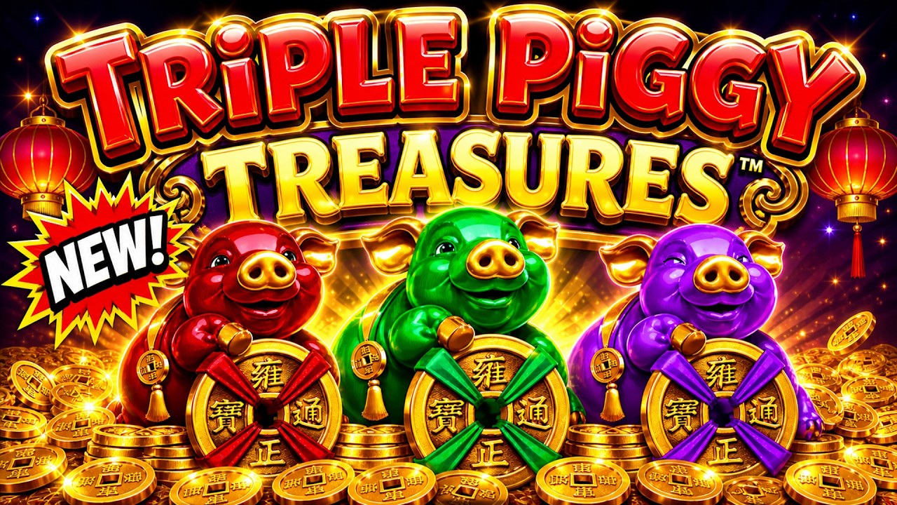 NEW Triple Piggy Treasures slot for Triple Pop Tuesday from Green