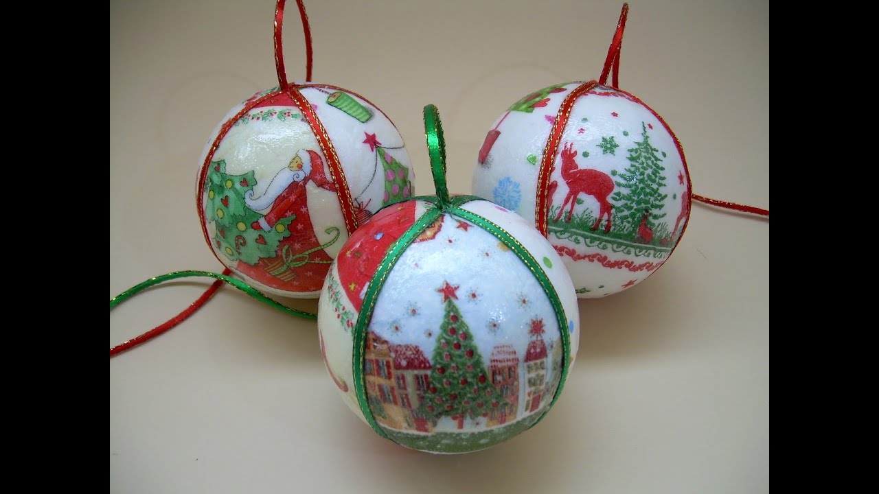 Bolas de navidad decoradas – Manualidades faciles