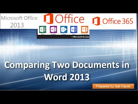 Comparing Documents in Word 2007, 2010, 2013, 2016