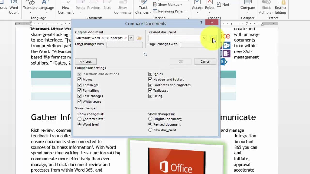 Microsoft Word 2010 Vs 2013 Comparison Chart