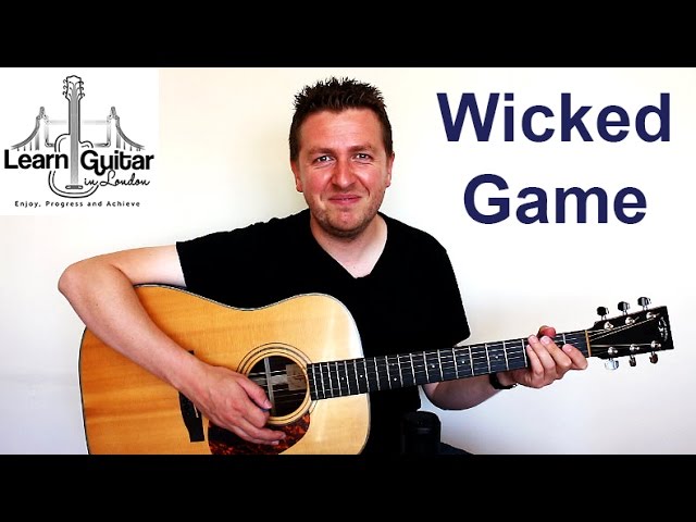 Wicked Game - Guitar Tutorial - Chris Issak - Barre Chord + Easy Version - Drue James class=