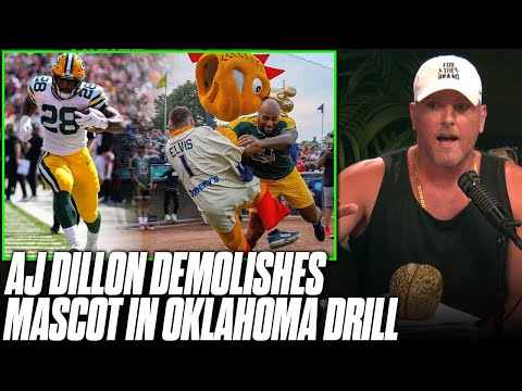 Pat McAfee Reacts To Packers' AJ Dillon TRUCKING Mascot At Baseball Game