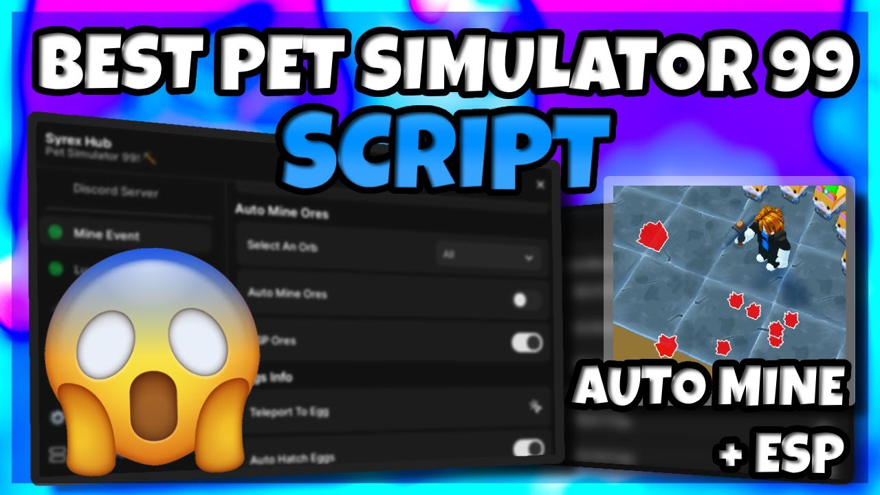 Best Pet Simulator 99 Script (Insta MINE, ESP ORES, Auto Blocks Lucky ...