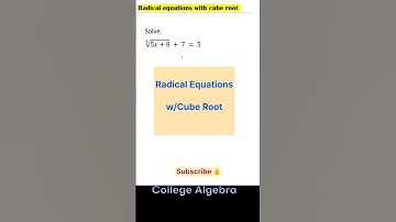 Radical Equations With Cube Roots #shorts #shortsfeed #maths #mathshorts#algebra