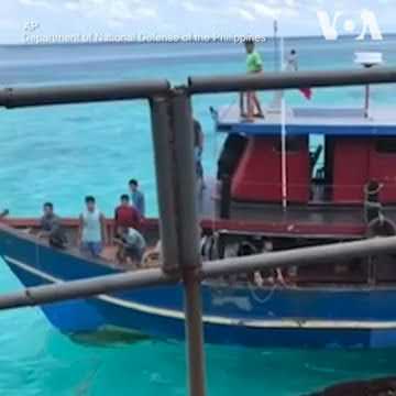 菲律宾军方补给船抵达阿云金暗沙