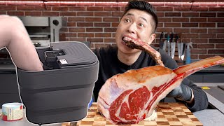 how to make sous vide tomahawk ribeye steaks with home machine|Ray's BBQ