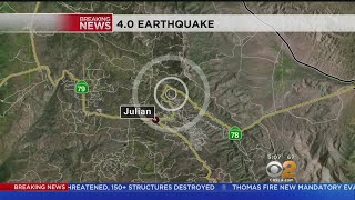 The quake struck a community about an hour east of san diego. sharon
tay reports.