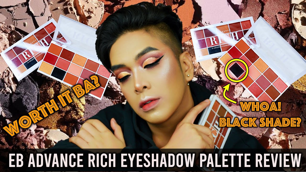 WORTH IT BA? | EB ADVANCE RICH EYESHADOW PALETTE REVIEW + GIVEAWAY | xxooVince