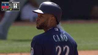 SEA@LAA: Cano homers, doubles to tally five RBIs