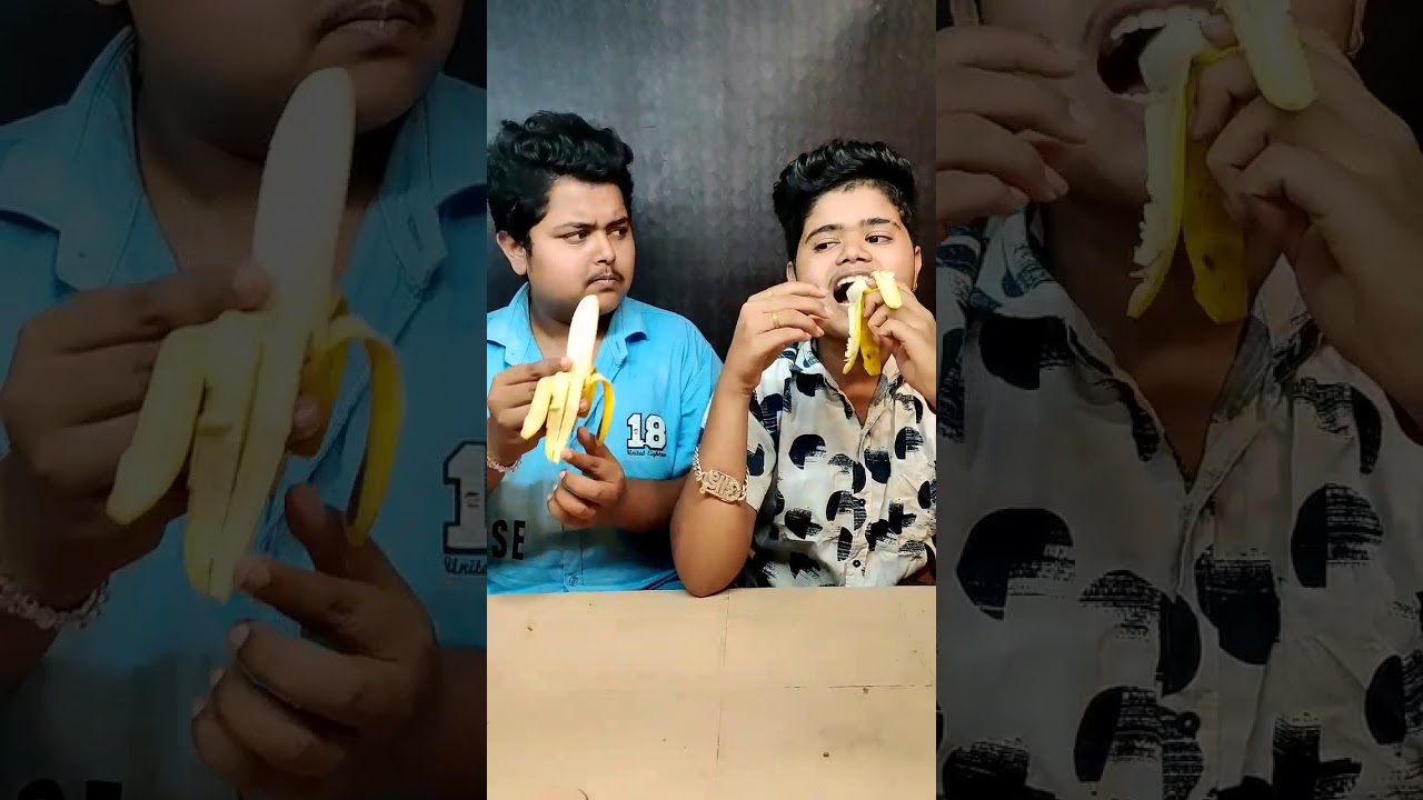banana eating comedy video on Kanda lovers | funny food challenge