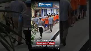Police Arrest 20 Online and Conventional Gamblers #shorts @TribunLampungOfficial