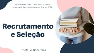 AULA - Recrutamento e Seleção