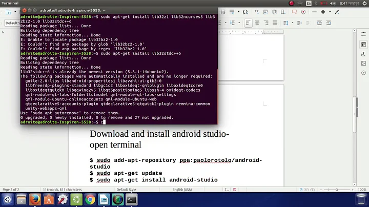 How to install android studio On Ubuntu 16 04LTS , 15 10, 15 04, 14 04LTS