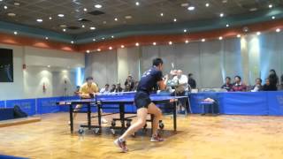Korea's table tennis superstar Oh Sang Eun  amazing trickshot at Mounties Invitational Open 2013