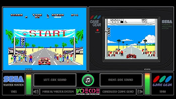 Out Run (Master System vs Game Gear) Side by Side Comparison
