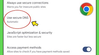 Use secure DNS settings on chrome