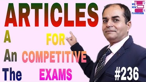 Use Of Articles a an the by vijay kumar htet uptet ctet english grammar