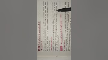 Class 7 disjoint and overlapping sets Video 1