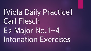 Viola Scale Carl Flesch E flat Major 1~4 Scale System 1 Octave Each String Play Along Piano