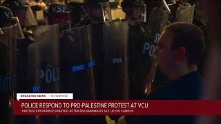 VCU campus protest ends hours after police arrive at 'Liberated Zone for Gaza'