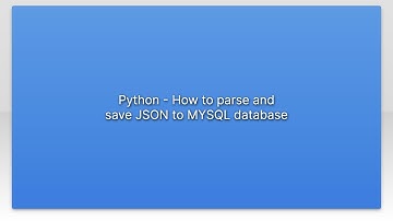 Python - How to parse and save JSON to MYSQL database