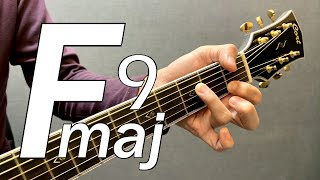 [하루10분 통기타] Fmaj9 코드 소리 & 모양 (고급) Fmaj9 chord guitar lesson   기타솔져