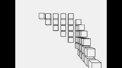 Rotationg boxes. Draw by openFrameworks